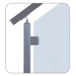 Square Rail Glass Infill