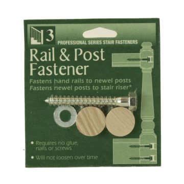 C-3301 Rail & Post Fastener w/1" Flush Mount Plugs