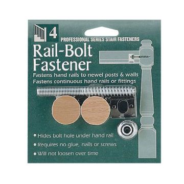 C-3302 Rail Bolt Fastener w/1" Flush Mount Plugs