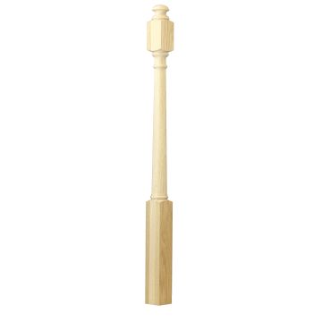 C-4055 Traditional Angle / Landing Newel 3" x 68" Red Oak