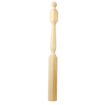 C-4845 Art Deco Angle / Landing Newel 3-1/2" x 72" Red Oak