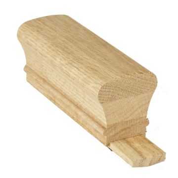 C6010-P-S Traditional 2-3/4" x 2-3/8" Plowed (1-1/4") Solid Cap Handrails