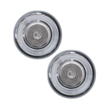 Standard End Stop Kit for Library Ladder Rails (1 Pair)  - Chrome Finish