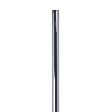 6ft Straight Library Ladder Rail Section  - Chrome Finish