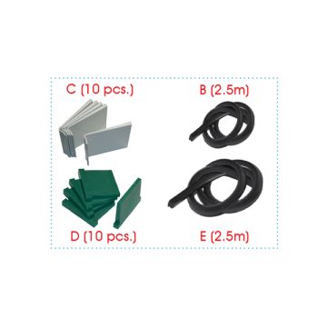 House of Forgings AX40.021.285.R Axia Wedge Kit for U Channel Floor and Wall Mounts