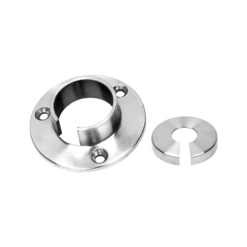 House of Forgings AX00.032.175.A.SP Axia Wall Mount Flange Round Glass Cap Rails