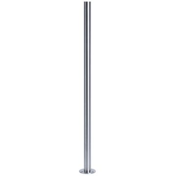 House of Forgings AX10.001.001.A.SP Floor Mounted Round Post with Flange Cover