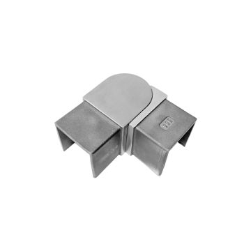 House of Forgings AX00.032.315.A.SP Axia Horizontal Adjustable Fitting Square Glass Cap Rails