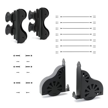 Quiet Glide Rolling Library Ladder Hardware Kit (Build Your Own Ladder) - Black
