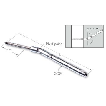 Feeney 9916-PKG 1/8" Quick Connect Pivot Swivel Turnbuckle