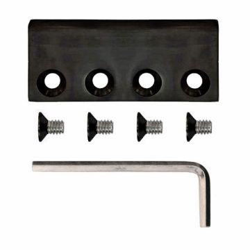 Quiet Glide NT141908 Black Flat Rail Connector for Steel Rail