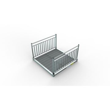 EZ-Access P3G SPFEM55VP Pathway 3G 5' x 5' Expanded Metal Platform with Vertical Picket