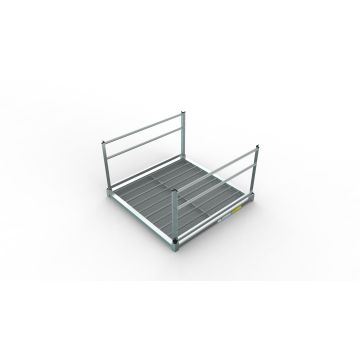 EZ-Access P3G SPFEM55 Pathway 3G 5' x 5' Expanded Metal Platform with Two-Line Horizontal