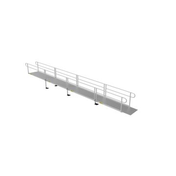 30' Model Shown with Two-Line Railing and Solid Tread