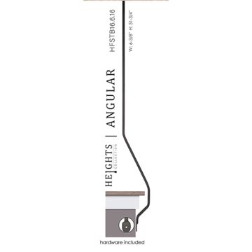 House of Forgings HFSTB16.6.16 Heights Collection Angular Side Mount Baluster - Satin Black