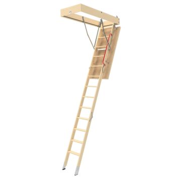 Fakro LWP Series Insulated Wood Attic Ladders - 350 lb Capacity