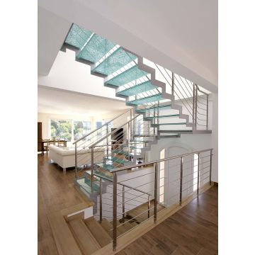 New Living Ibisco D Bilama Glass Custom Stairway