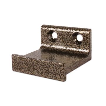 Horizontal Bracket for Rolling Library Ladder Top Guides - Hammered Antique Brass Finish
