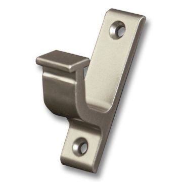 Vertical Bracket for Rolling Hook Library Ladder Top Guides - Satin Nickel Finish