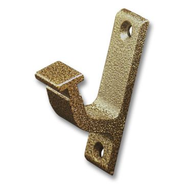 Vertical Bracket for Rolling Hook Library Ladder Top Guides - Hammered Antique Brass Finish