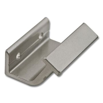 Horizontal Bracket for Rolling Hook Library Ladder Top Guides  - Satin Nickel Finish