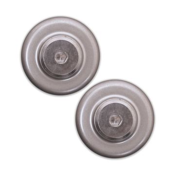 End Stop Kit for Rails  - Satin Nickel Finish