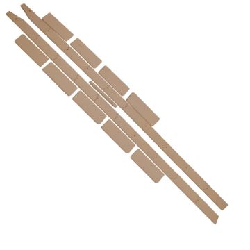 10' Unassembled Unfinished Library Ladders - Cherry