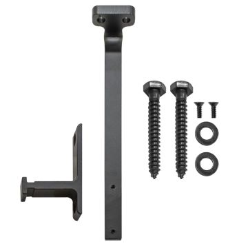 Ceiling Mount Rail Bracket for Rolling Ladder - Black Finish