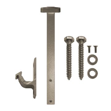 Ceiling Mount Rail Bracket for Rolling Hook Ladder - Satin Nickel Finish