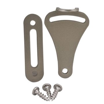 Quiet Glide QG.1307.01.02 Rolling Door Latch and Strike Plate Kit with Satin Nickel Finish