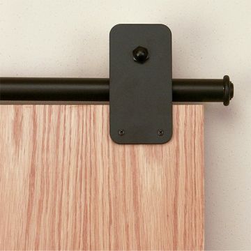Quiet Glide QG.1310.EBR.08-6S American Home Collection Rolling Door Kit with Basic Rectangle Hardware Short Bracket Kit and Black Finish