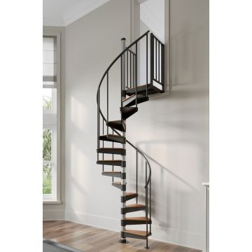 Mylen Reroute 42"D Primed Steel Spiral Stairways