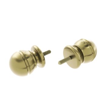 1-1/2" Ball End Stop Kit for Library Ladder Rails (1 Pair)  - Chrome Finish