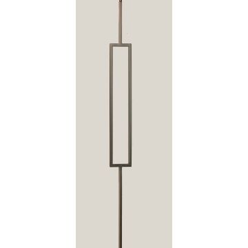 M435 Liberty Square Panel Iron Baluster 1/2" x 44" - Satin Black - LITE