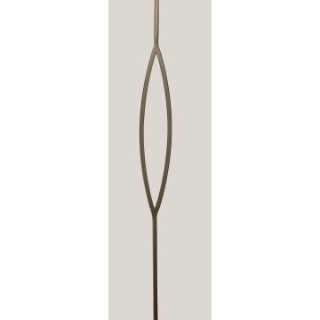 M432 Liberty Rounded Panel Iron Baluster 1/2" x 44" - Satin Black - LITE