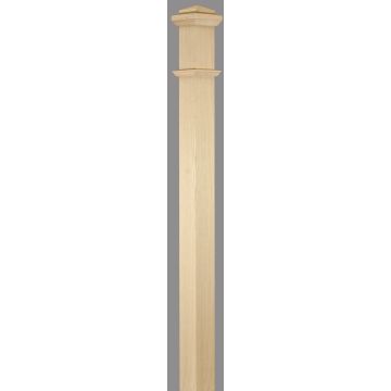 C-4290 Landing Box Newel 3-1/2" x 56" - Red Oak