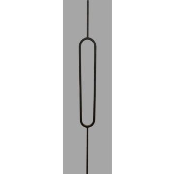 M437 Liberty Oval Panel Iron Baluster 1/2" x 44" - Satin Black - LITE
