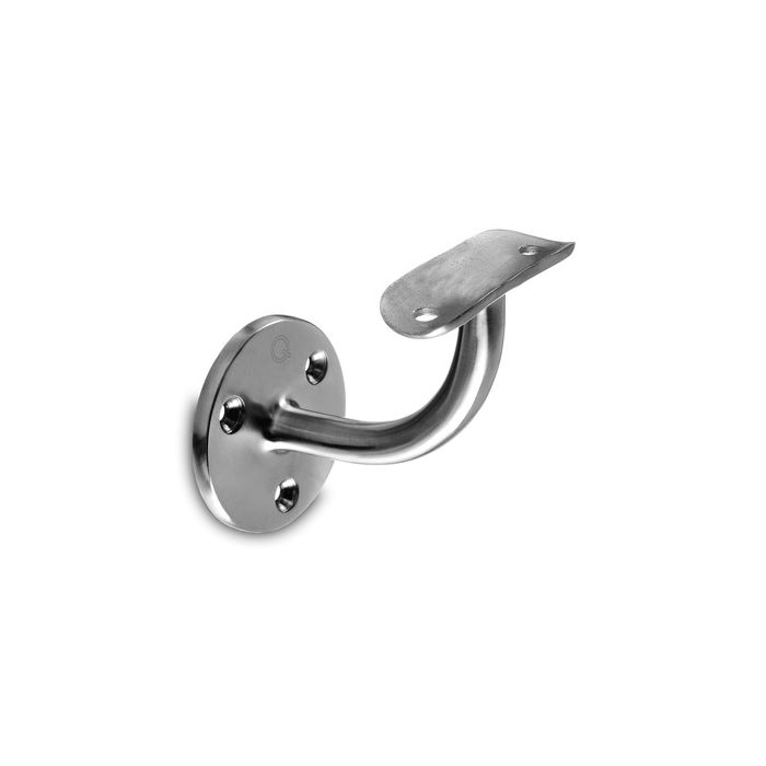 Q-Railing 13.0112.038.12 Round Wall Rail Bracket for 1-1/2" Diameter Rails  - 304 Stainless Steel for Indoor Use - Satined Finish